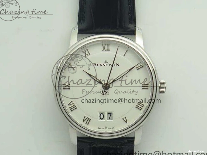 1228 SportInspired Villeret 6669 SS HG 1:1 Best Edition White Dial On Leather Strap V 8099